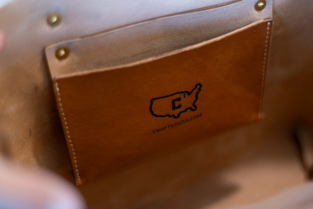 Leather tote