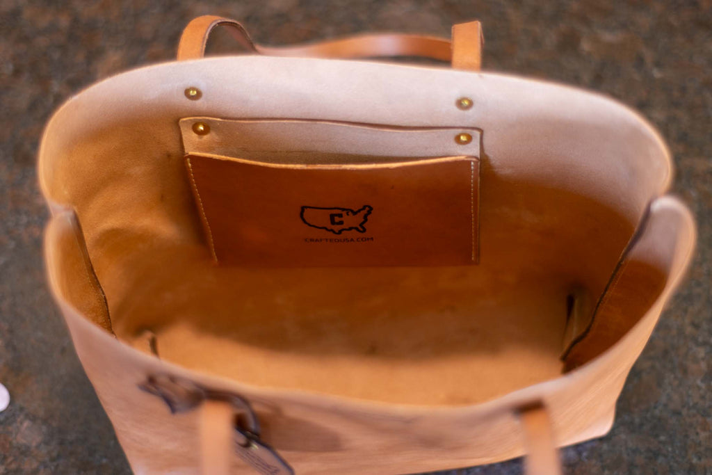Leather tote