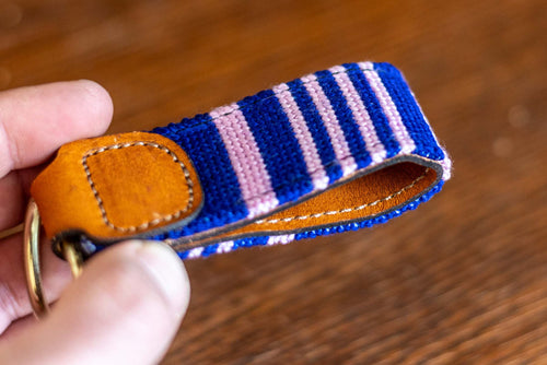 Key Fob Leather Needlepoint Finishing